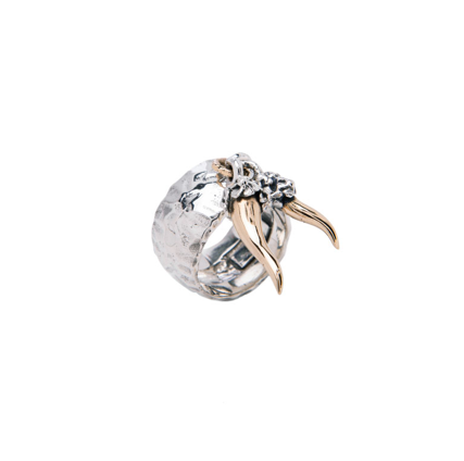 Anello Nemoris In Argento Corno Bouquet