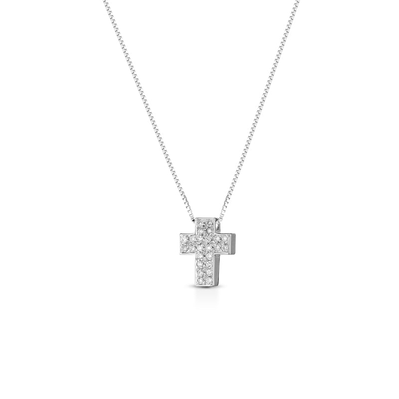 Collana Croce Marika In Oro 18 Kt Con Diamanti - CDCR84221