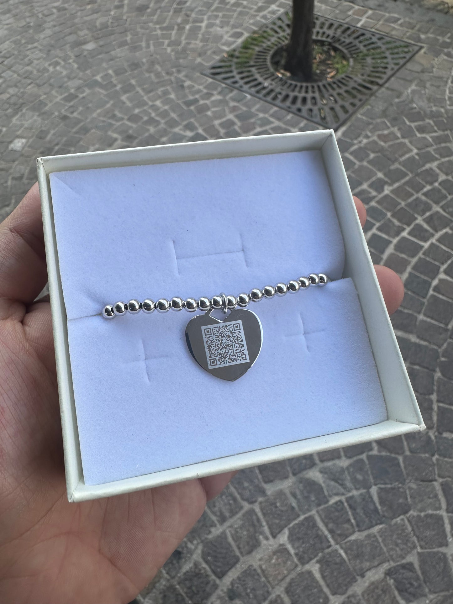 Bracciale Con Qr Code e Frase