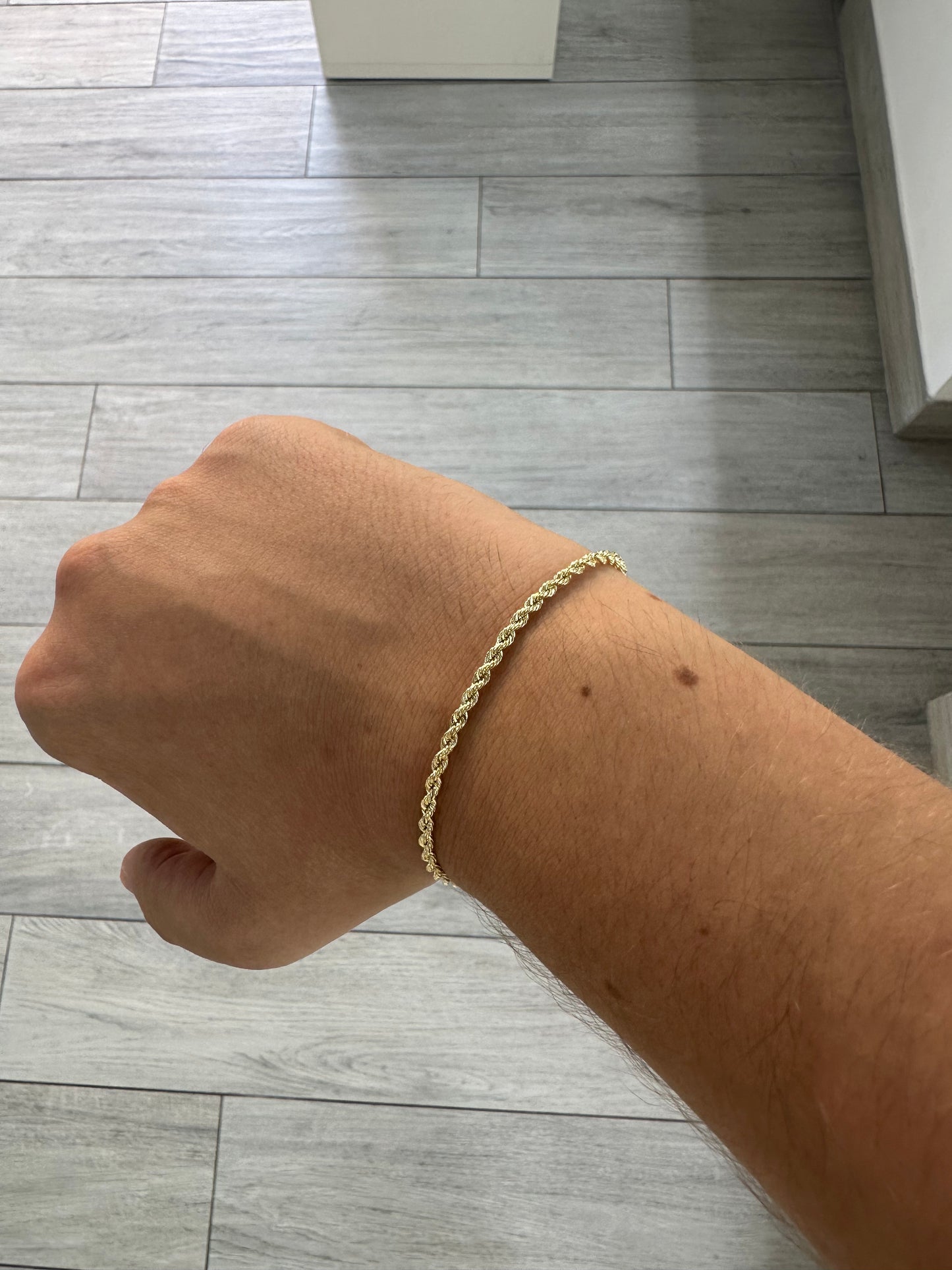 Bracciale Unisex Fune Corda In Oro 18 Kt 2 mm