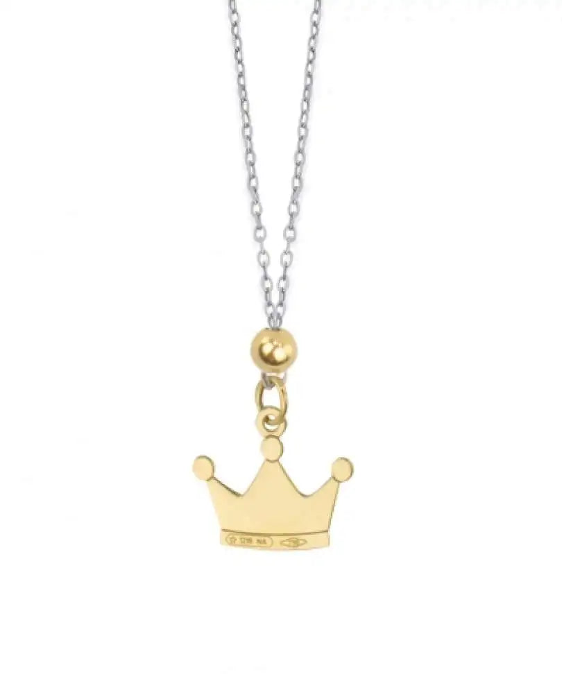 Collana My Charm Con Ciondolo Corona In Oro 18 Kt