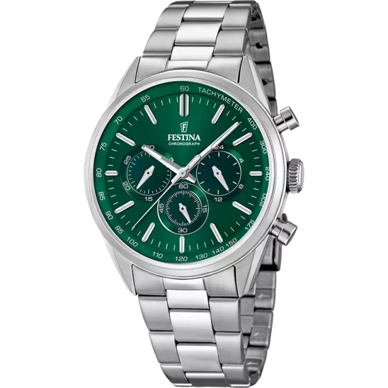 Orologio Festina Verde Con Cinturino Acciaio