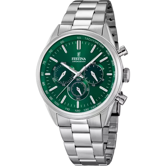 Orologio Festina Verde Con Cinturino Acciaio