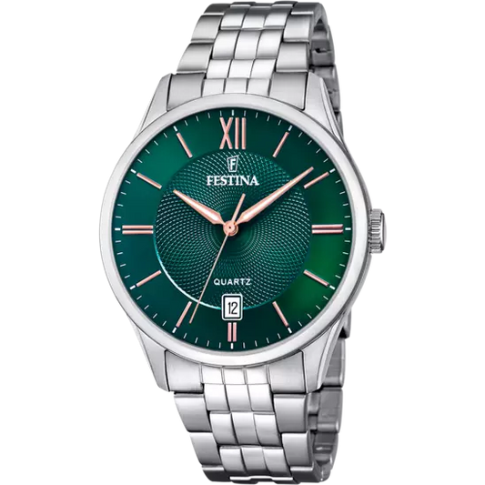 Orologio Festina Verde Con Cinturino Acciaio