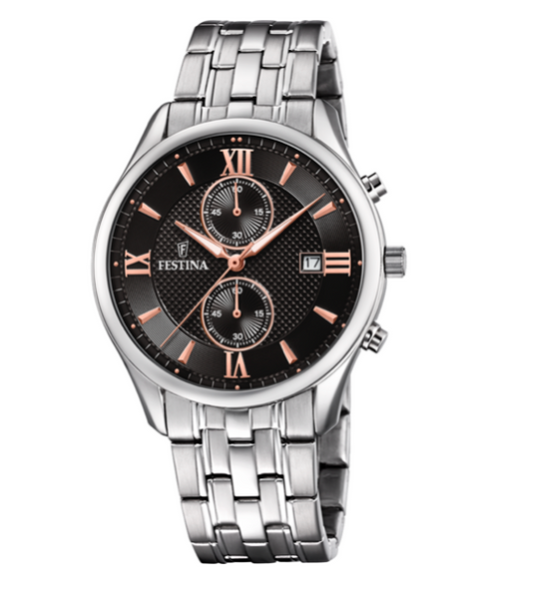 Orologio Festina Timeless Chronograph In Acciaio - F6854/7