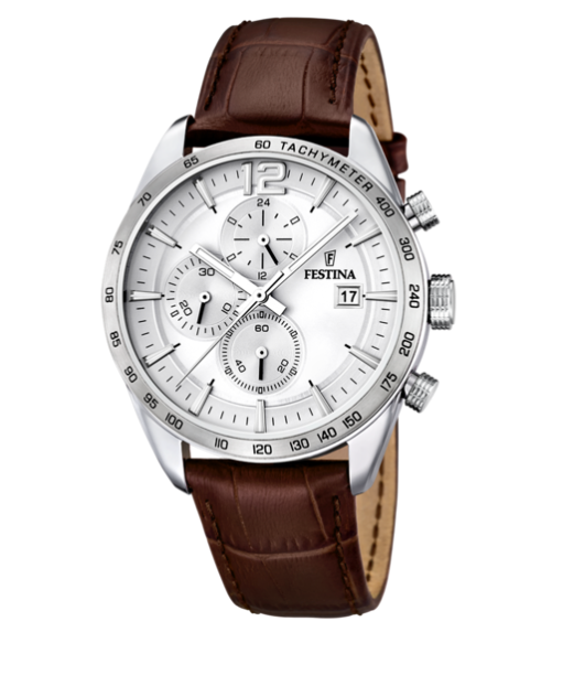 Orologio Uomo Festina Timeless Chronograph Con Cinturino In Pelle - F16760/1