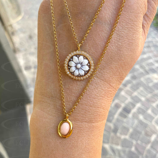 Collana Cameo Fiore Collane