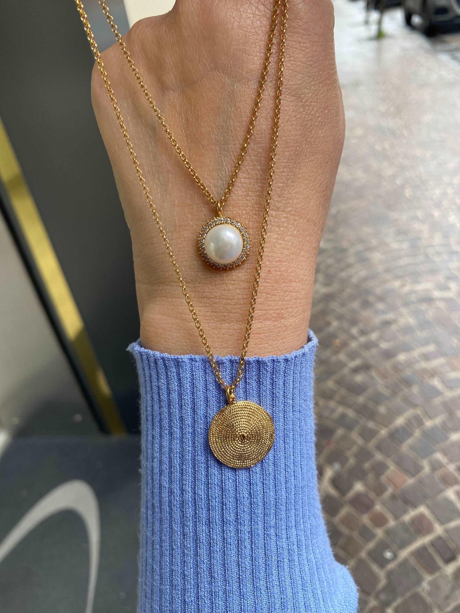 Collana Con Perla A Doppio Filo Collane