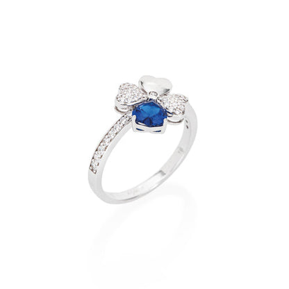 Anello Donna Amen Quadricuore Blu Anelli