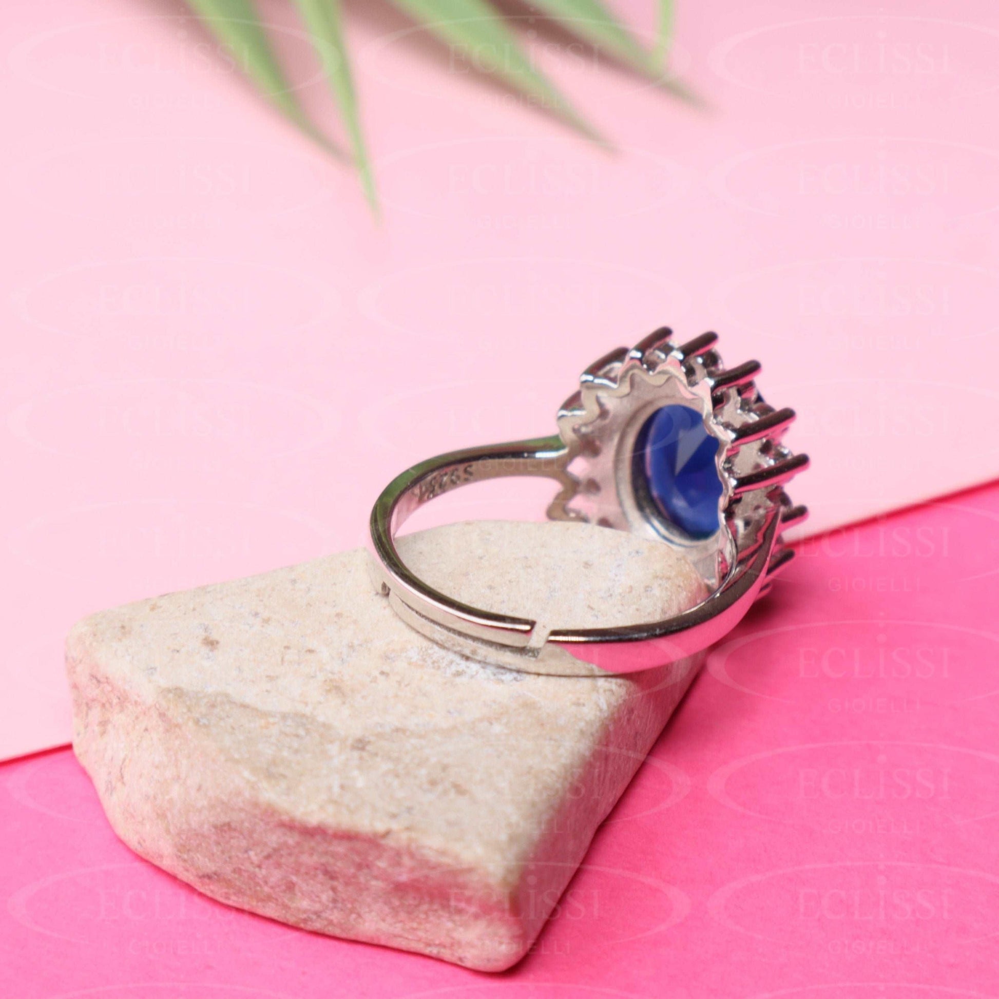 Anello Donna Argento Mod. Kate Blu Anelli