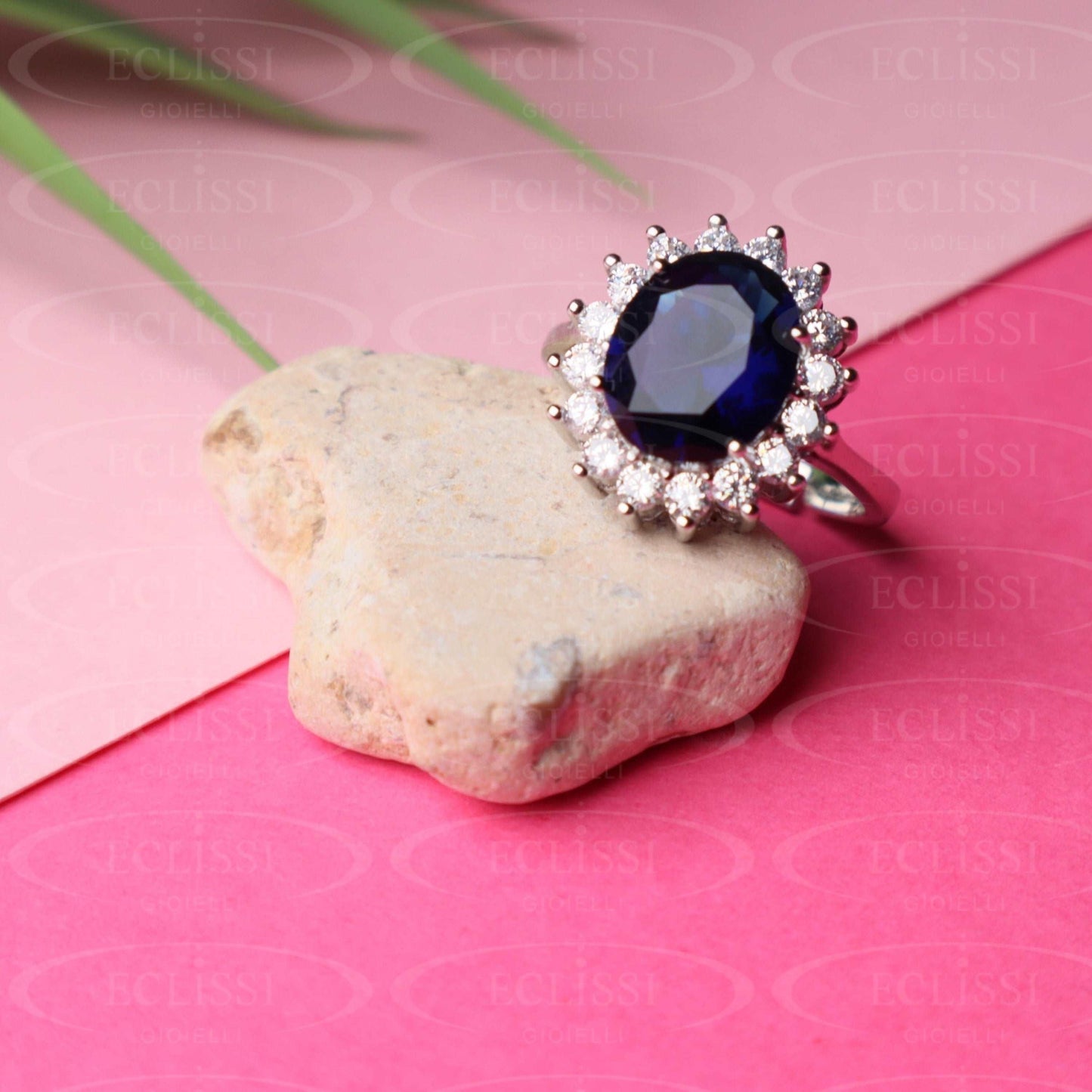 Anello Donna Argento Mod. Kate Blu Anelli