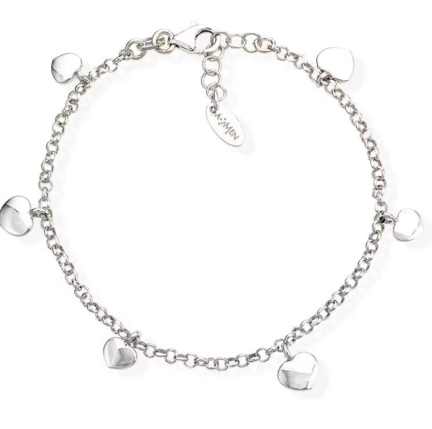 Bracciale Amen Con Charms Cuori Bracciali