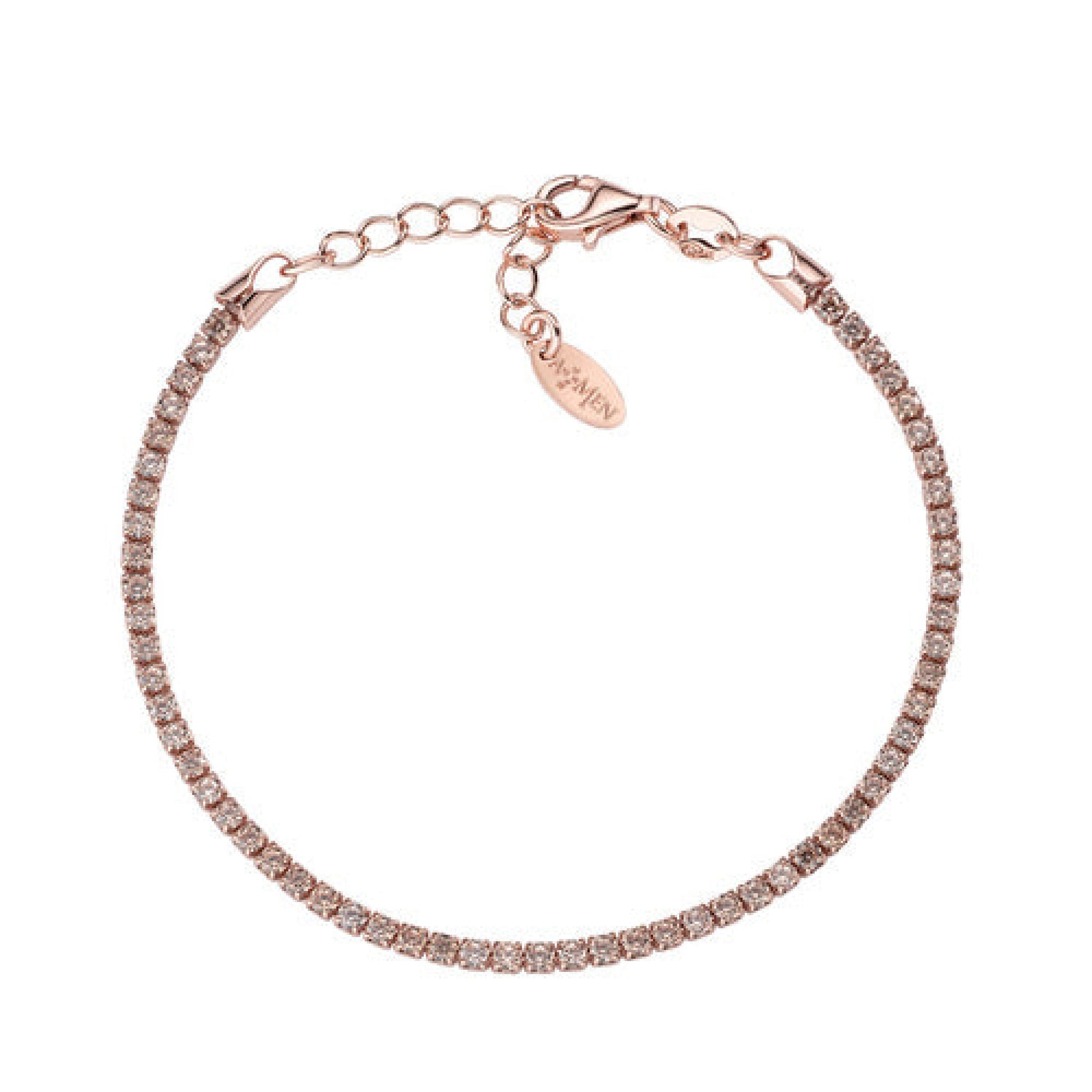 Bracciale Amen Tennis Rosè E Zirconi Champagne Bracciali