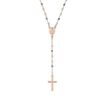 Rosario Amen Rosè Con Cristalli Multicolor Verde Collane